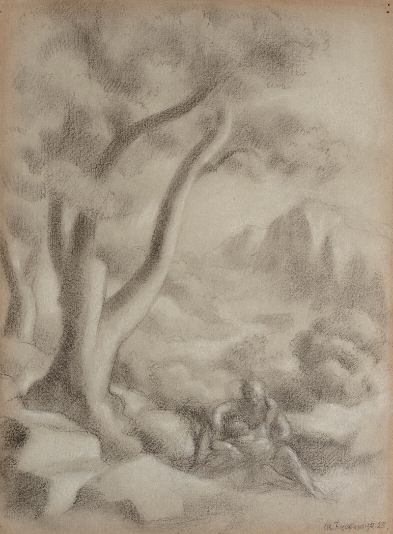 Les Amants, paysage animé by Рожер де Ла Фреснай, 1925 — digital art print download
