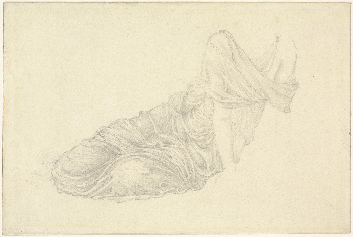 Drapery study on a reclining figure by Сэр Эдвард Коли Берн-Джонс — digital art print download