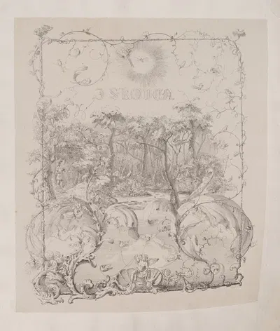 I skoven by Sophus Schack, 1846 — digital art print download