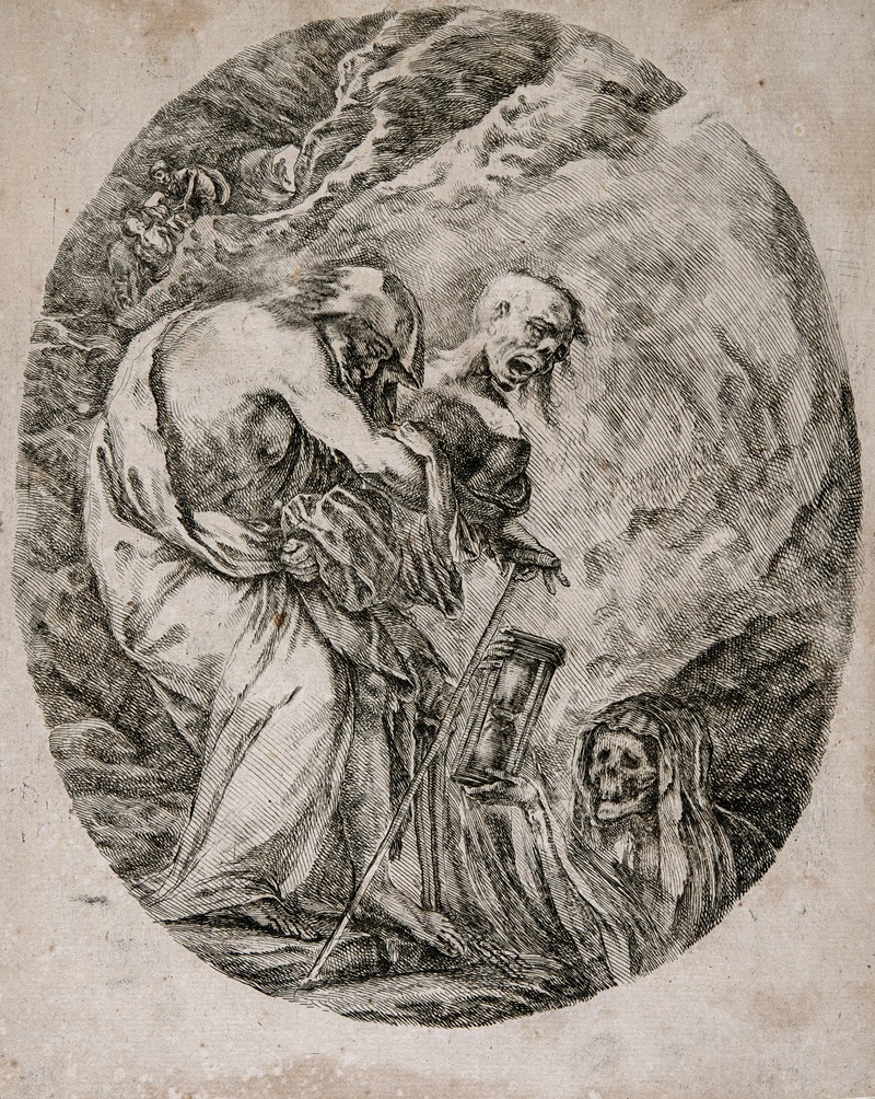 Death Carrying an Old Man into a Grave — Stefano Della Bella