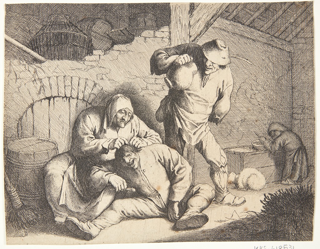 Bondefamilie i bøn by Willem Basse — digital art print download
