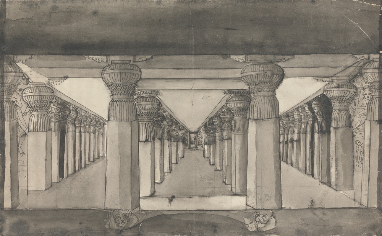 Inside View of Doomar Leyna by Гангарама Чинтаман Тамбат — digital art print download