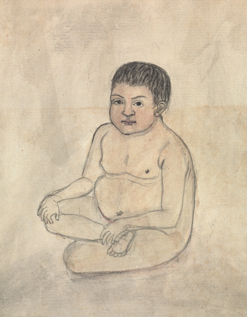 Naked Child by Gangaram Chintaman Tambat — digital art print download