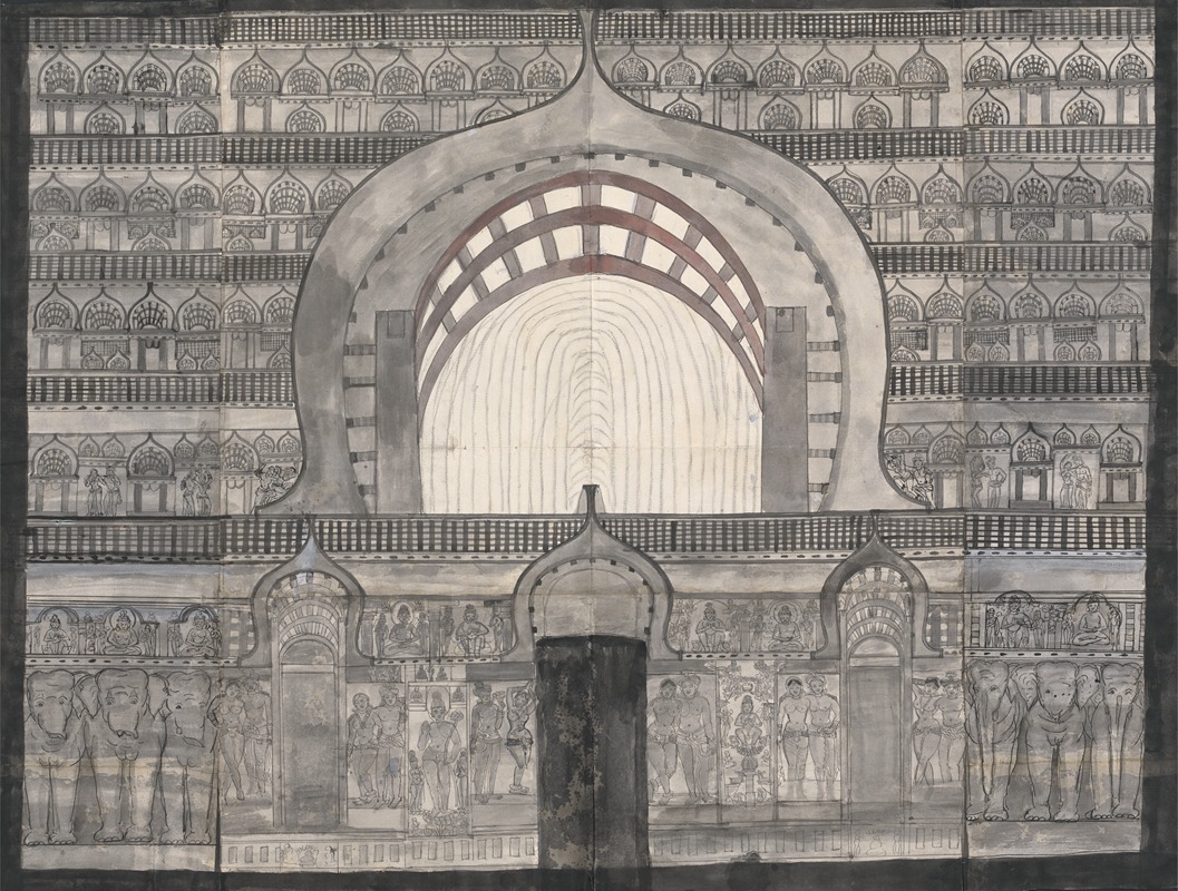 The Temple at Ekvera (Karle) by Гангарама Чинтаман Тамбат — digital art print download