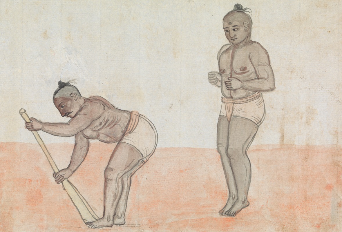 Two Jeyties Exercising by Гангарама Чинтаман Тамбат — digital art print download