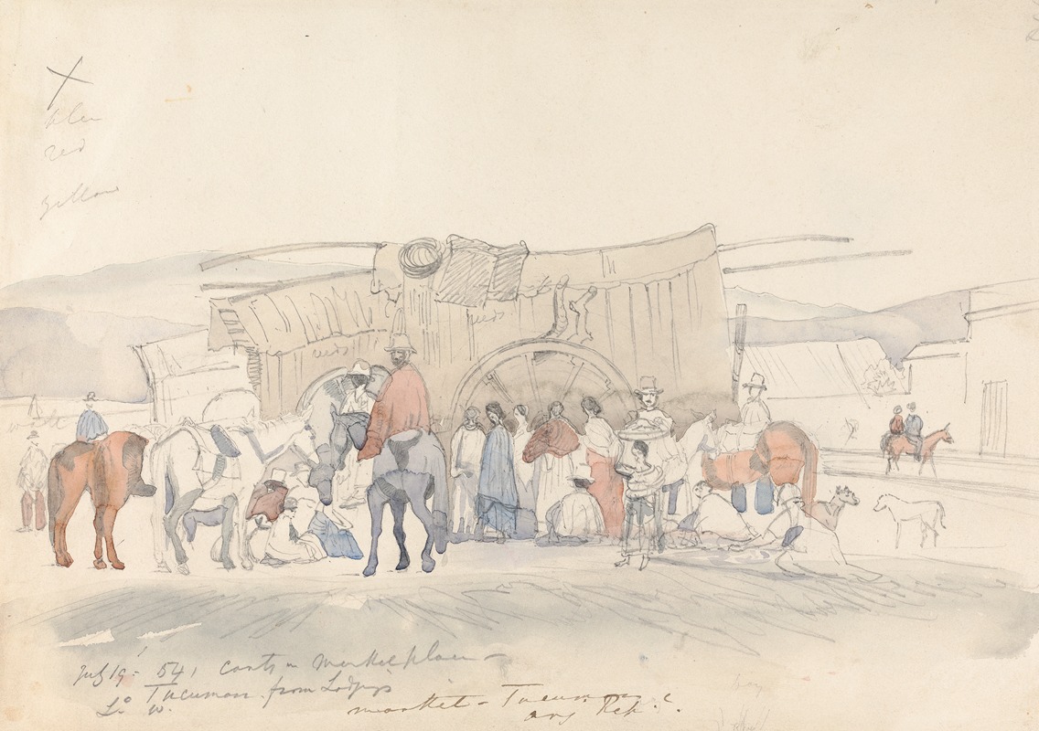 Tucumán, Argentina by Годфри Томас Винь, 1854 — digital art print download