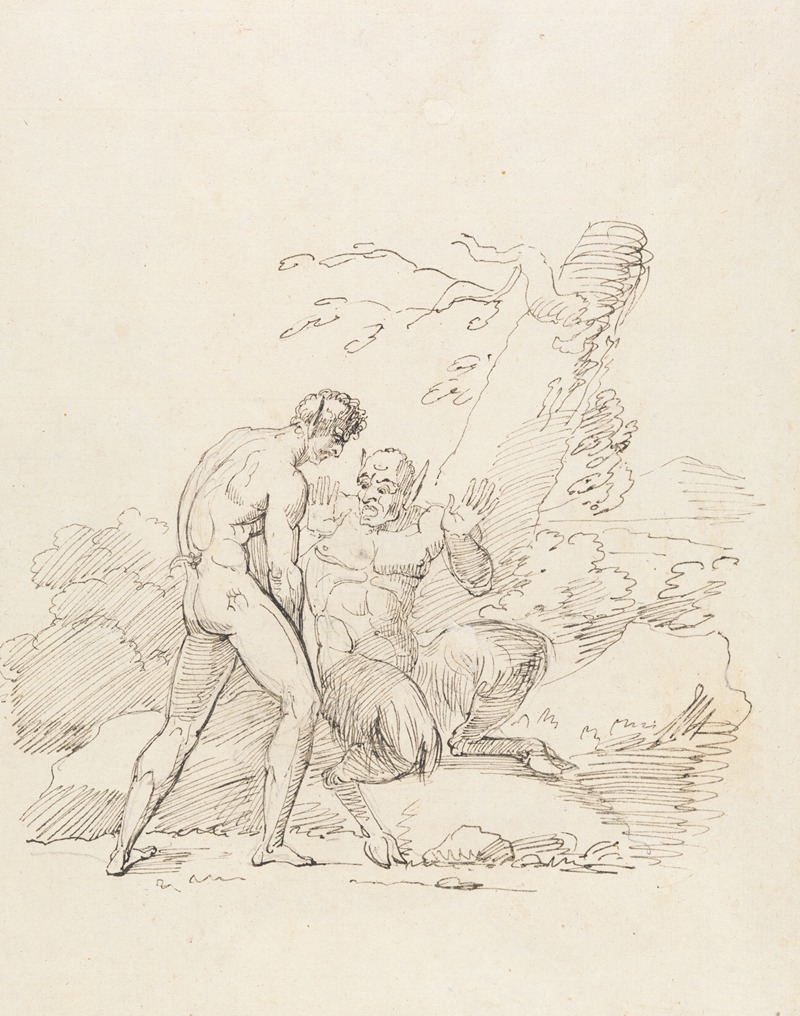 Study of a Centaur and a Satanic Figure by Генри Трешем, 1783-1789 — digital art print download