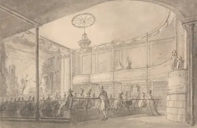 Interior of the Brandenburg House Theatre, Hammersmith by Henry Wigstead — digital art print download