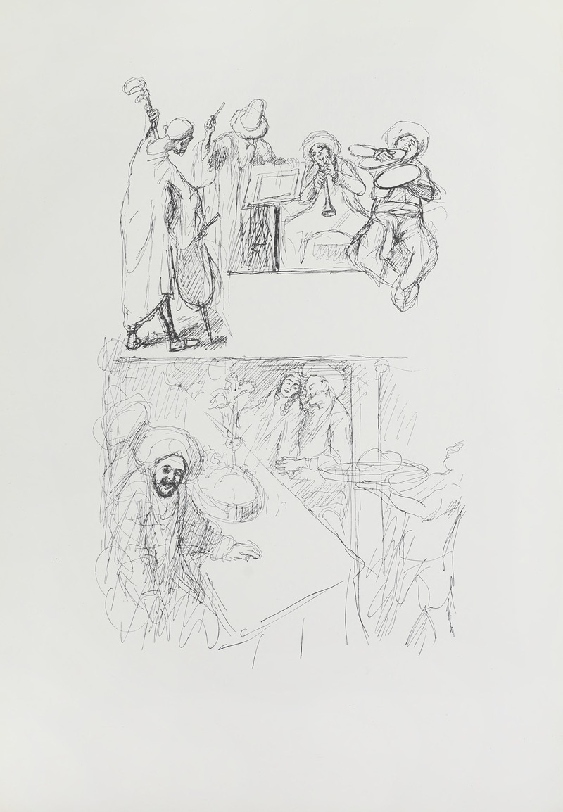 Ali Baba und die vierzig Räuber Pl.16 by Макс Слевогт, 1903 — digital art print download