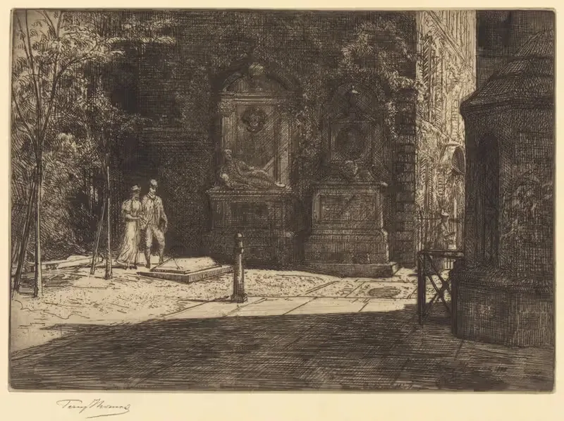 Храм, Лондон by Перси Томас, 1898 — digital art print download