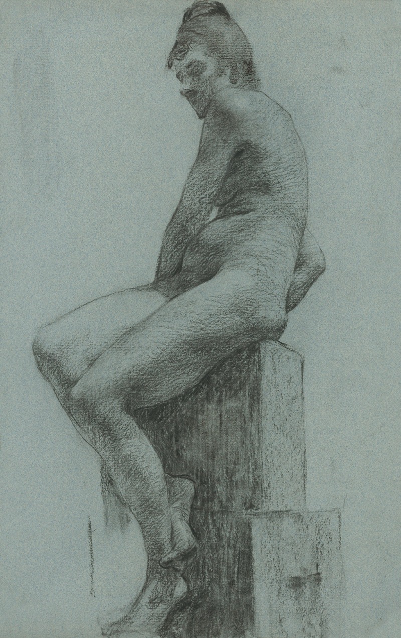 Štúdia aktu sediacej ženy by Акаш Араниоши, 1890–1895 — digital art print download