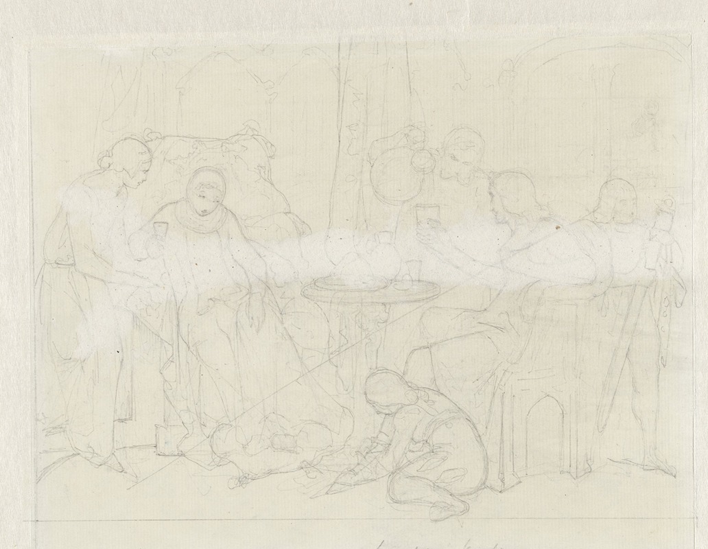 Scène met drinkende edelen by Александр Хуго Баккер Корфф, 1834 - 1882 — digital art print download