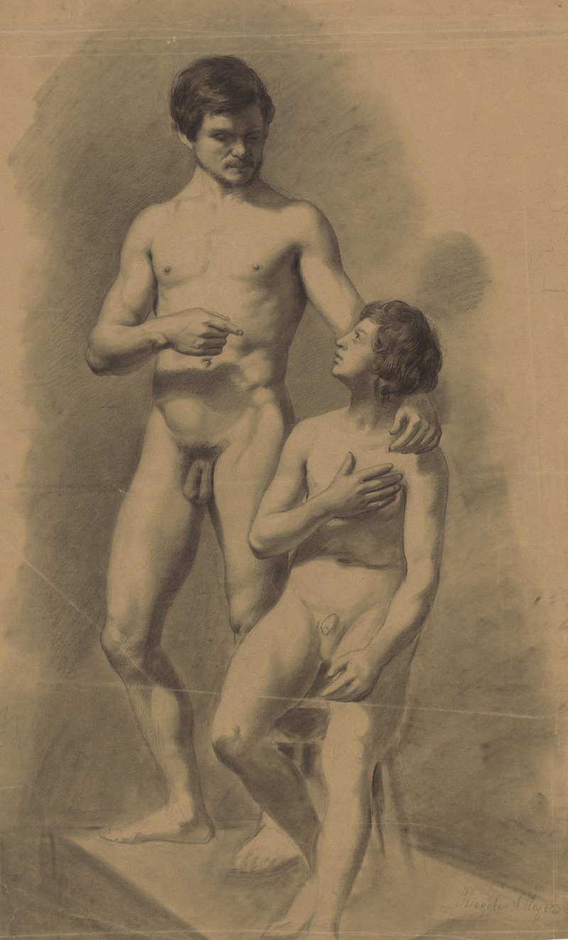 Double Nude Portrait by Алойж Ригеле, 1898–1902 — digital art print download