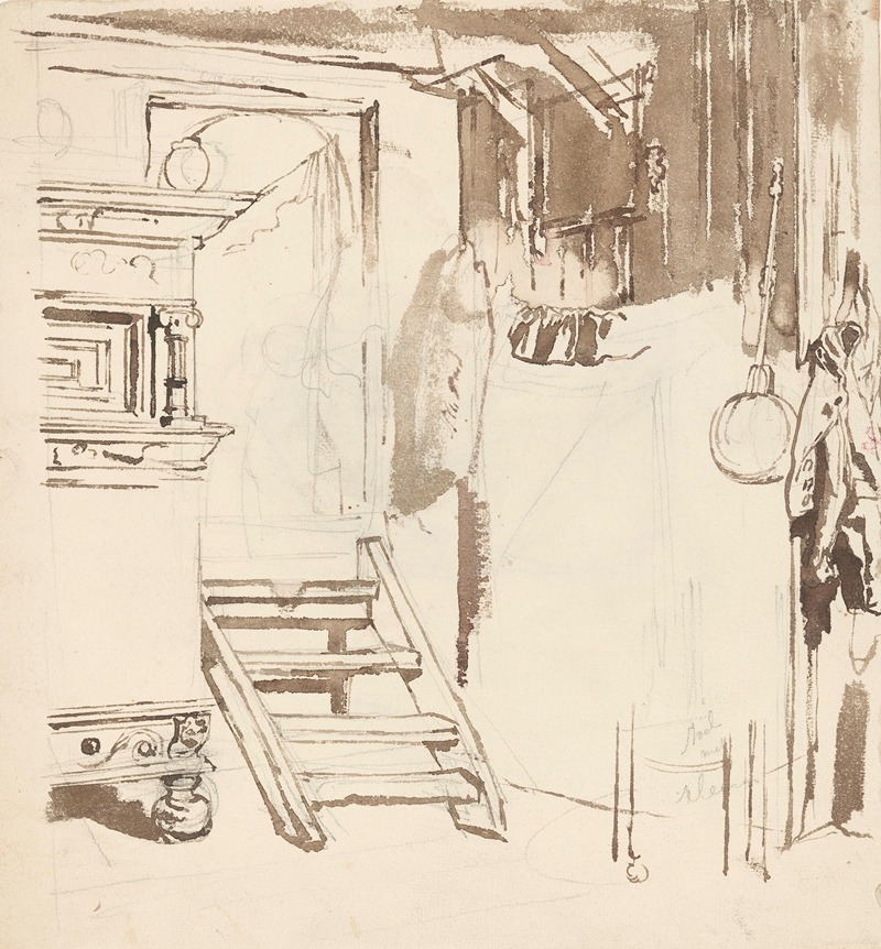 Boereninterieur by Огюст Аллебе, 1848 - 1907 — digital art print download
