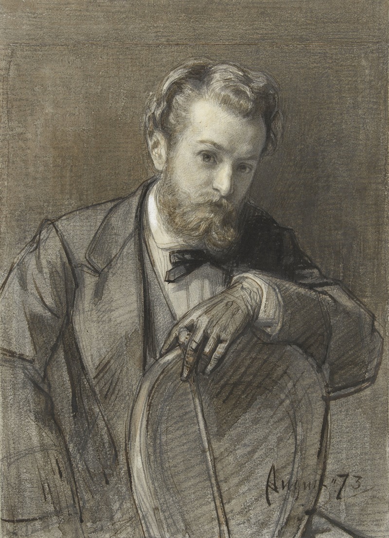 Portret van Gerardus Allebé by Огюст Аллебе, 1873 — digital art print download