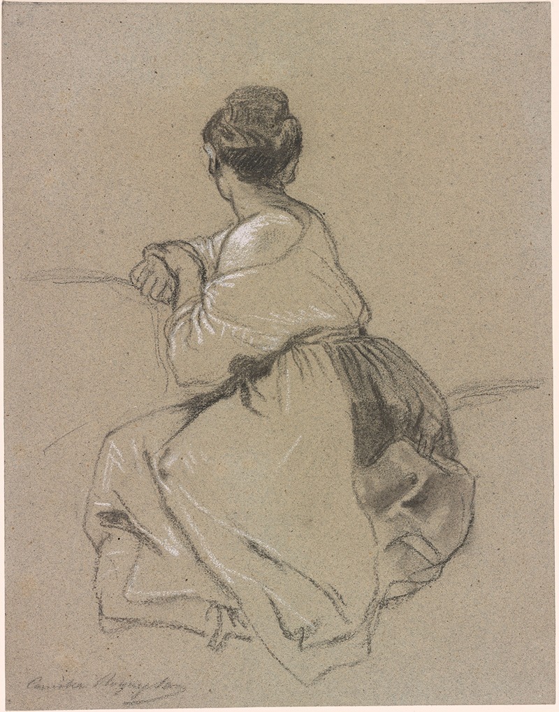 Seated Woman Seen from the Back — Camille-Joseph-Etienne Roqueplan