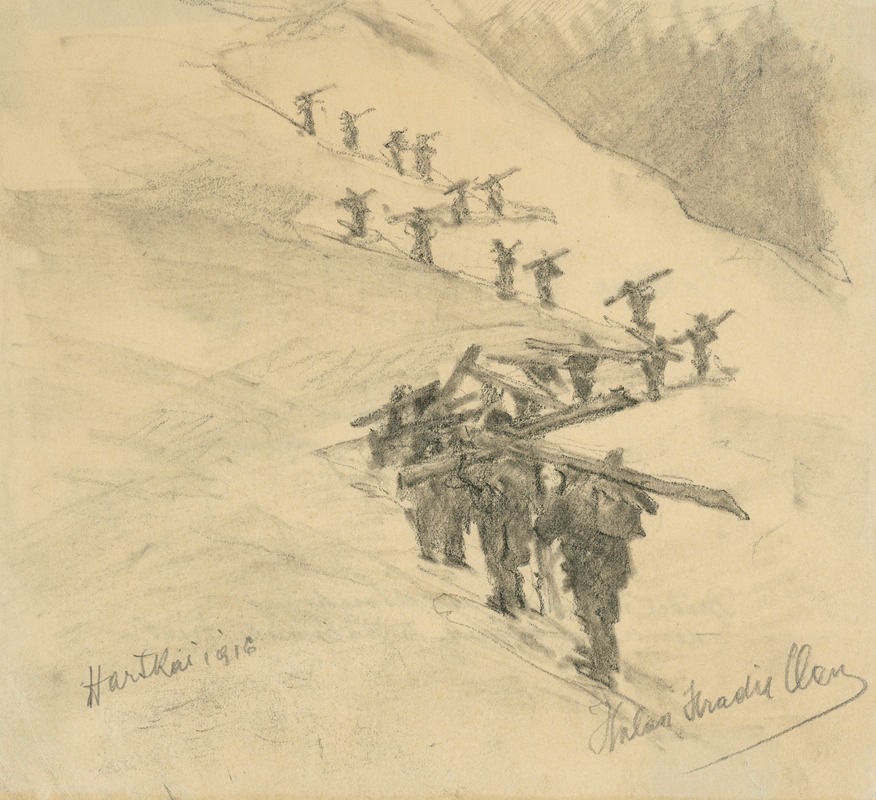 Delivering Plates and Changing Battlegroups by Элемир Халяш-Градила, 1916 — digital art print download