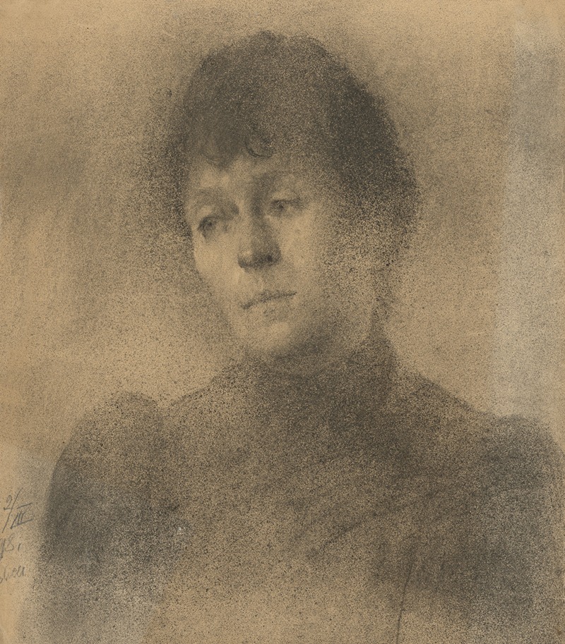 Štúdia mladej ženy by Элемир Халяш-Градила, 1898 — digital art print download