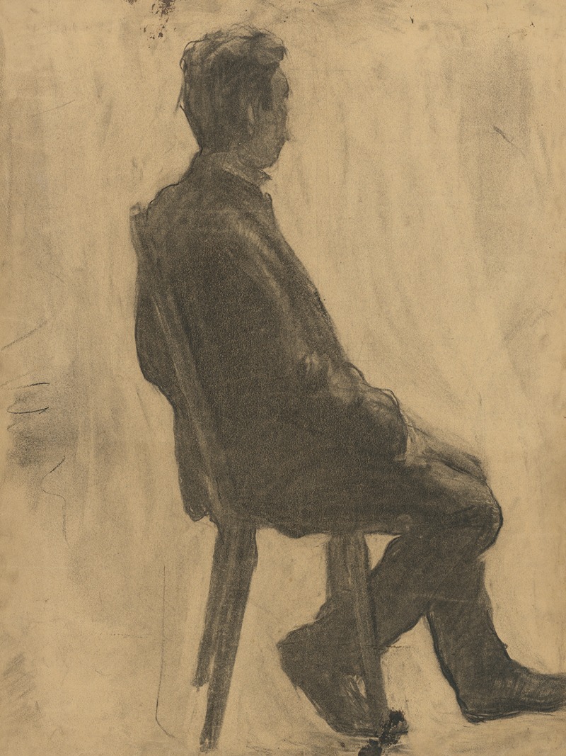 Štúdia sediaceho muža by Элемир Халяш-Градила, 1895–1900 — digital art print download