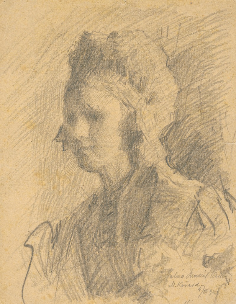 Woman in a Bonnet by Элемир Халяш-Градила, 1920 — digital art print download