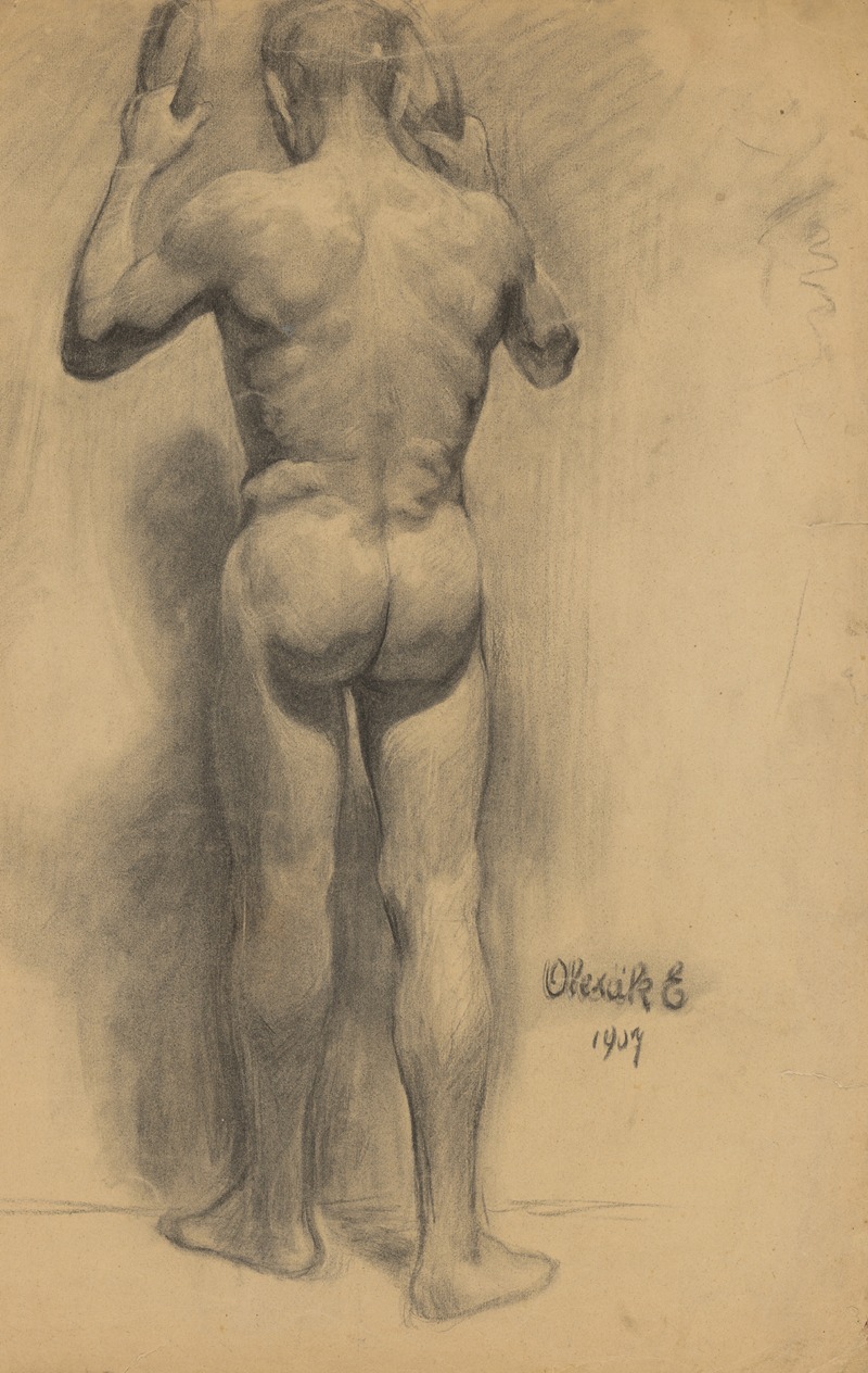 Study of a Standing Man by Эмиль Алексай-Олекшак, 1907 — digital art print download