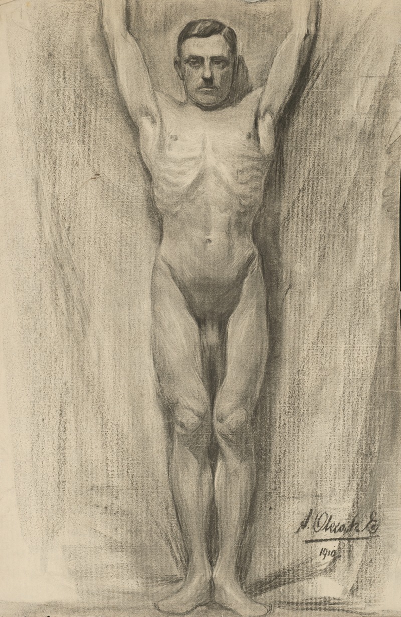 Study of Male Nude — Emil Alexay-Olexák