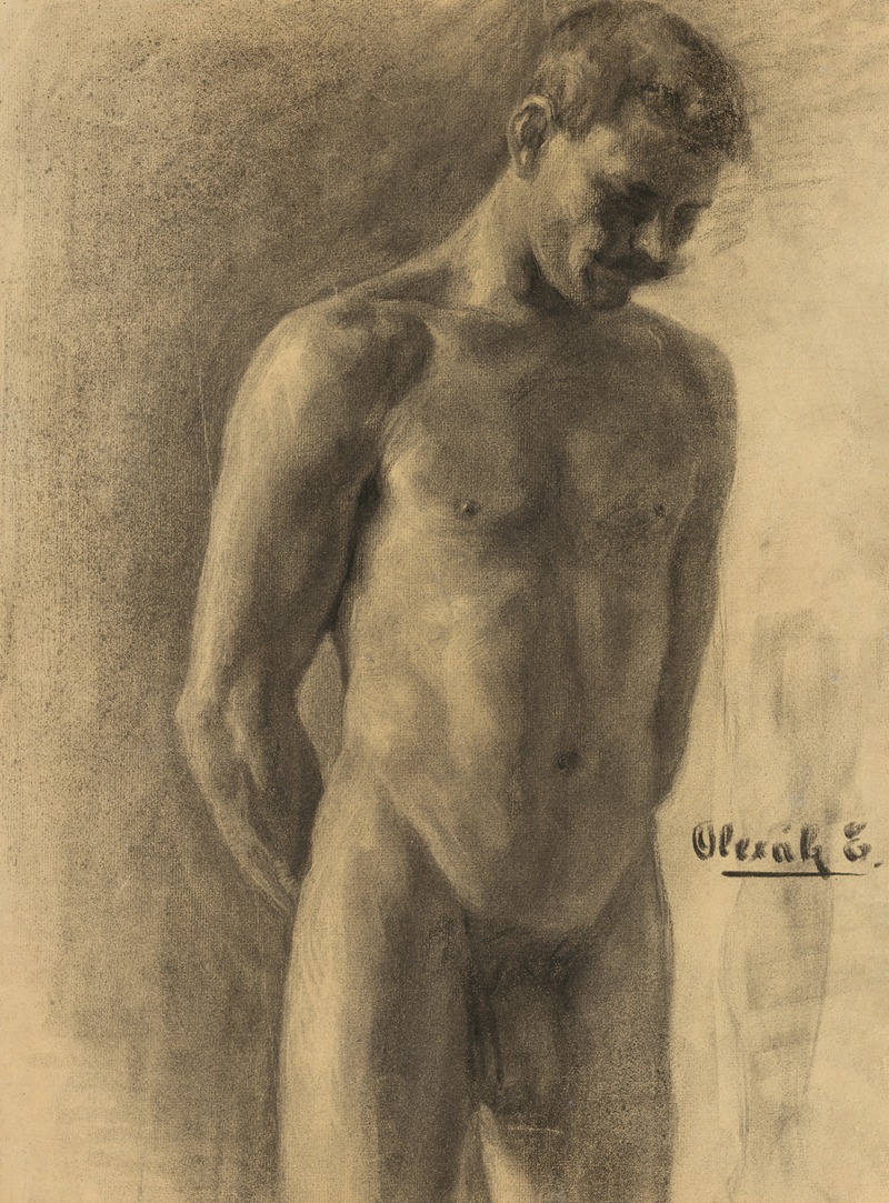 Study of Male Nude — Emil Alexay-Olexák