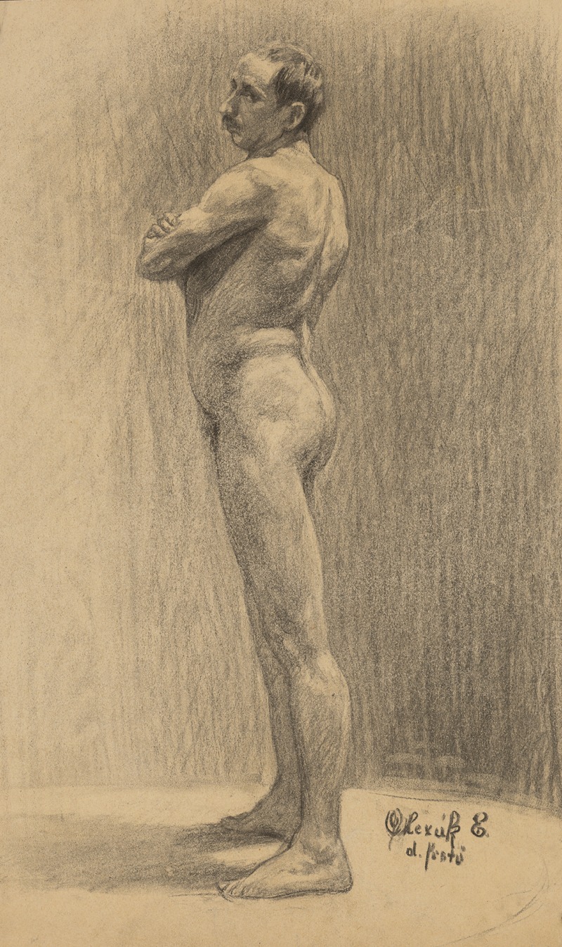 Study of Male Nude — Emil Alexay-Olexák