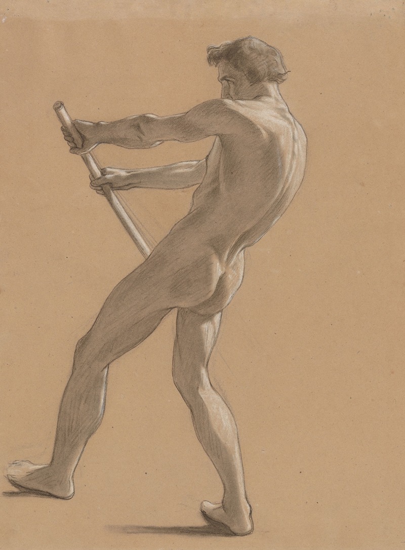 Study of an Oarsman by Félix Fossey, 1855 — digital art print download