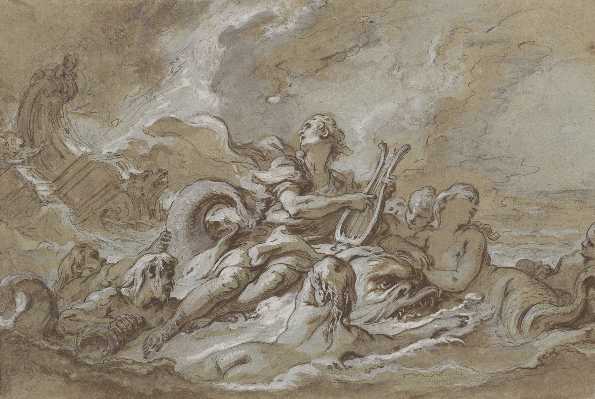 Arion Rescued from Shipwreck by a Dolphin — François Boucher