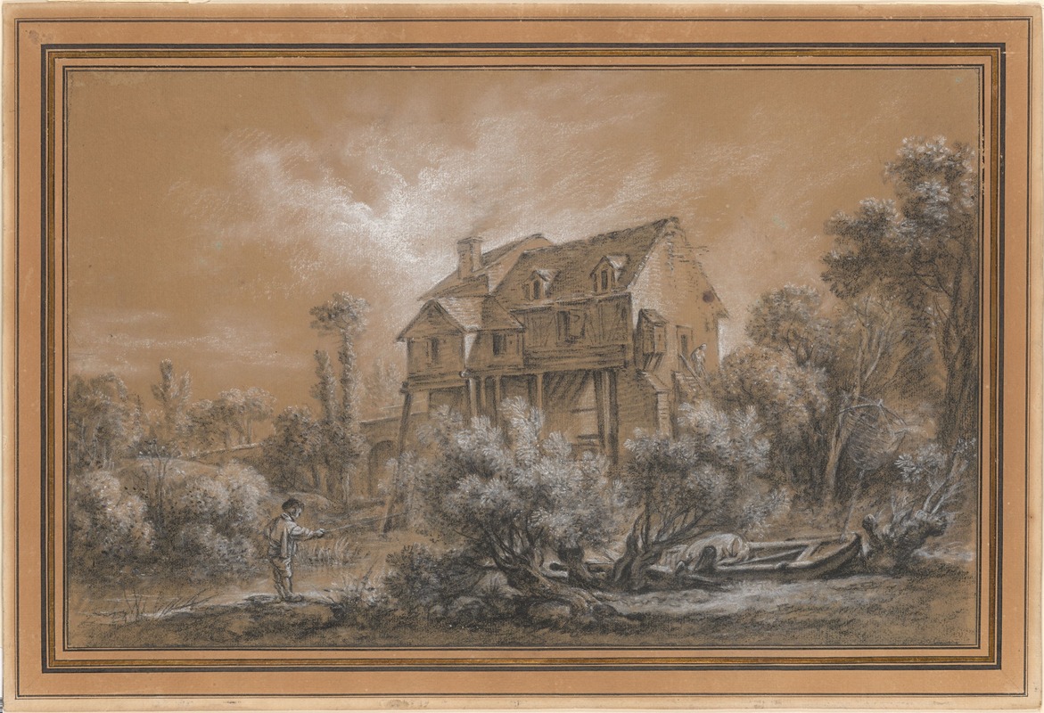 The Quiquengrogne Mill at Charenton by Франсуа Буше — digital art print download