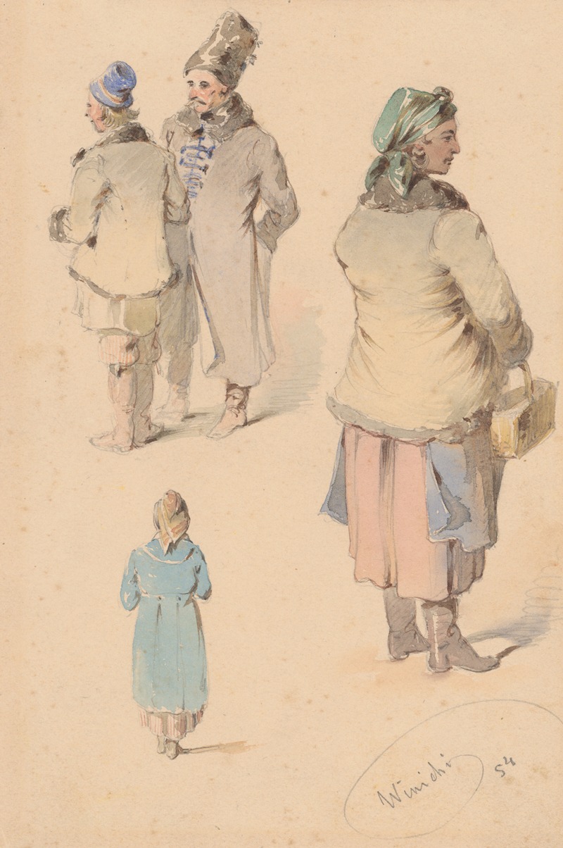 Costume Studies by Фридрих Карл фон Шейдлин — digital art print download