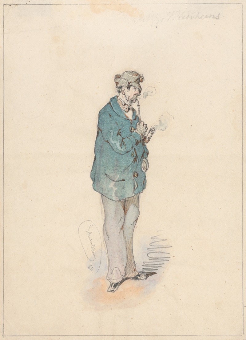 Man with a Pipe by Фридрих Карл фон Шейдлин — digital art print download