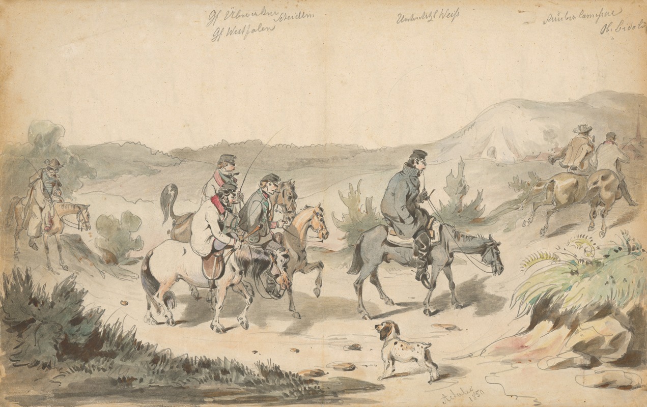 Trip on Horses by Friedrich Carl von Scheidlin — digital art print download