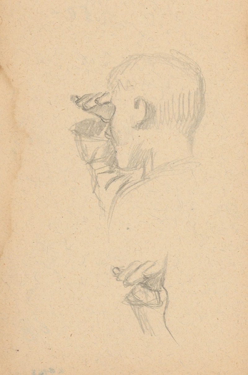 Study of a Head with Eyes Half Closed — Густав Мальи