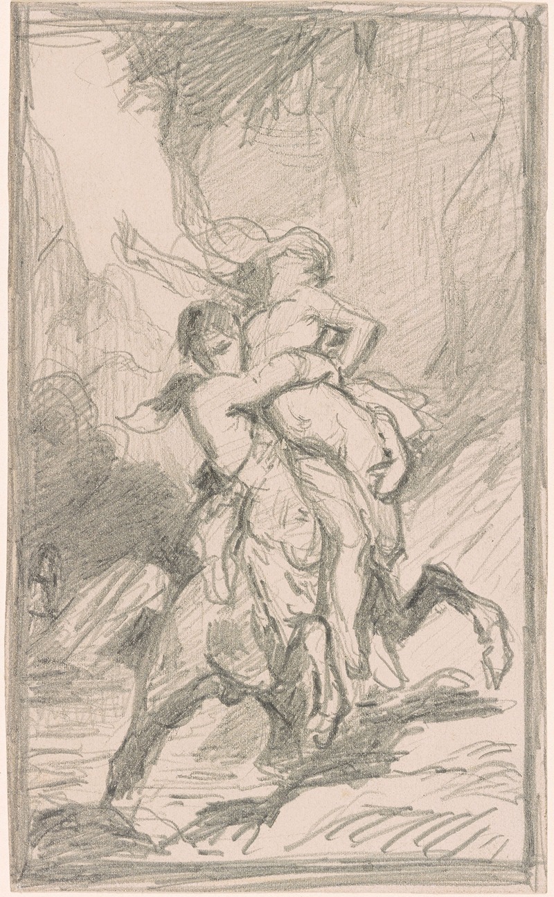 Study for Nessus abducting Dejanire by Gustave Moreau, 1872-1873 — digital art print download