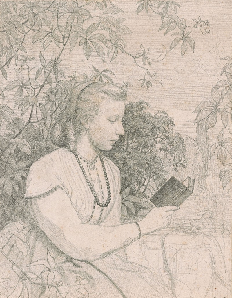 Study of Adalberte Schroeter Reading by Ханс Тома — digital art print download