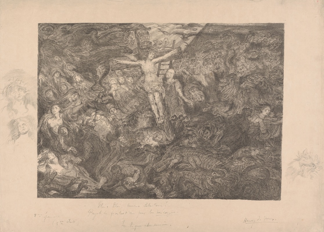 Christus aan het kruis by Генри де Гру, 1877 - 1930 — digital art print download