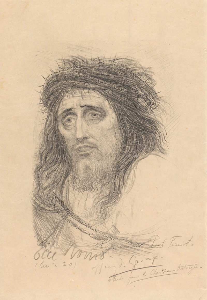 Christus met doornenkrans by Генри де Гру, 1877 - 1930 — digital art print download
