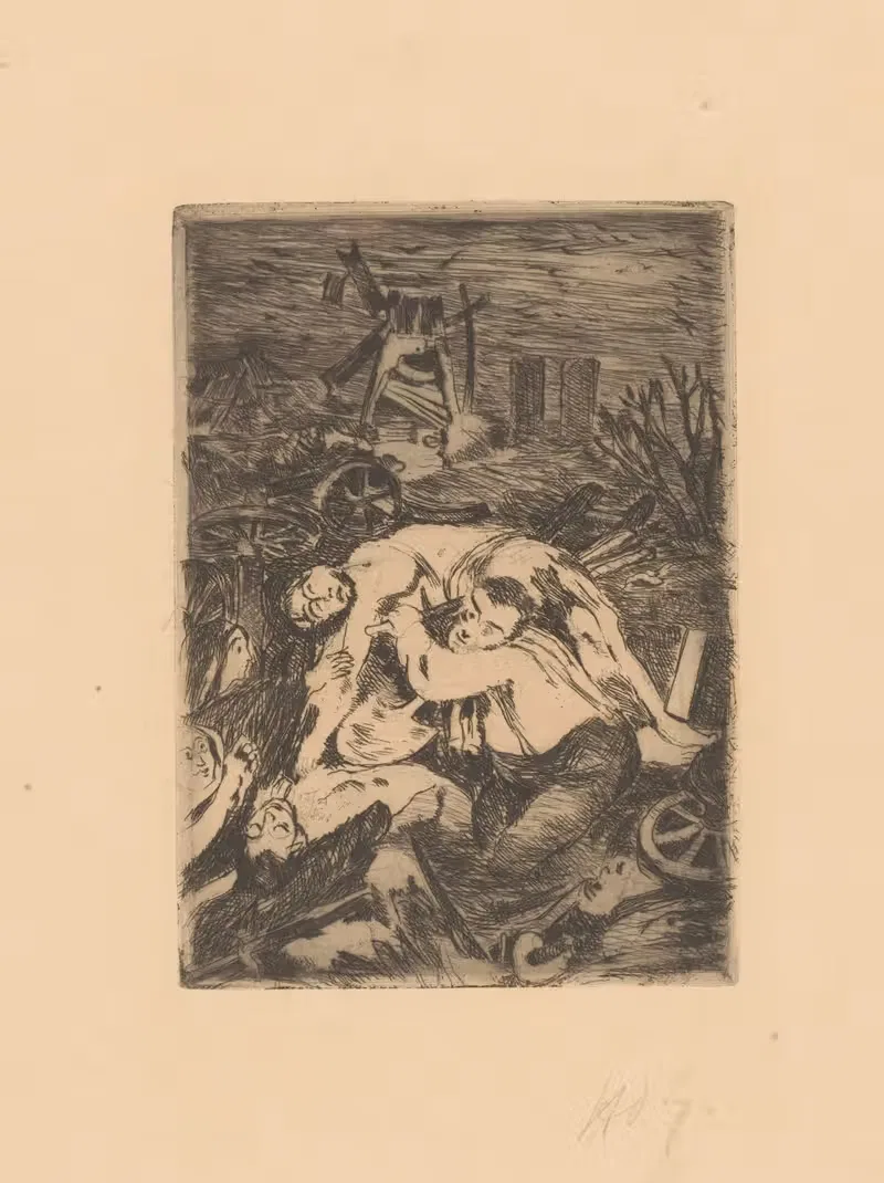 Могильщик на поле битвы by Генри де Гру, 1877 - 1930 — digital art print download