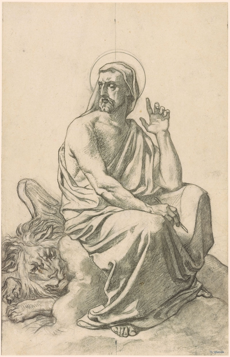 St. Mark and His Lion by Анри Леман, 1843-1850 — digital art print download