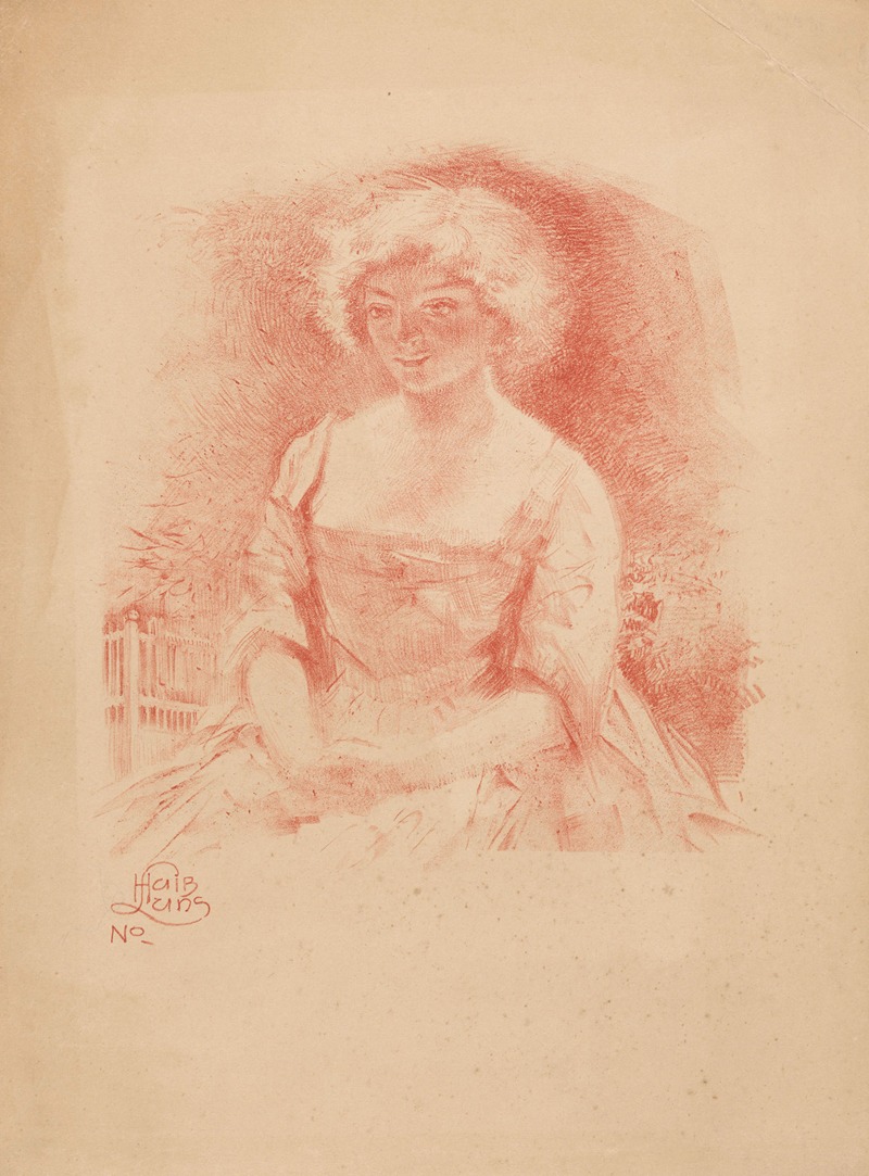 Zittend meisje by Хуйб Лунс, 1928 — digital art print download