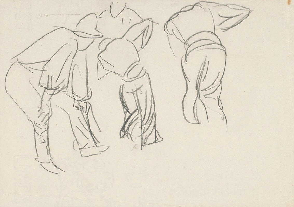 Figurálne štúdie (muži pri práci) by Ян Новак, 1939–1943 — digital art print download