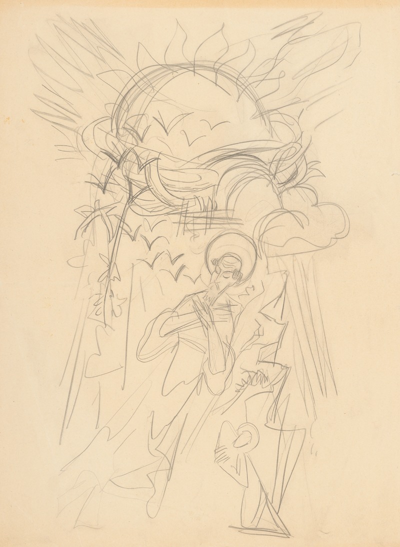 Kompozícia s figúrou svätca by Ян Новак, 1940–1944 — digital art print download