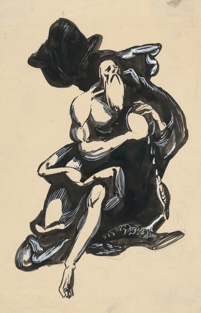 Saint with a Fish by Ян Новак, 1940–1944 — digital art print download