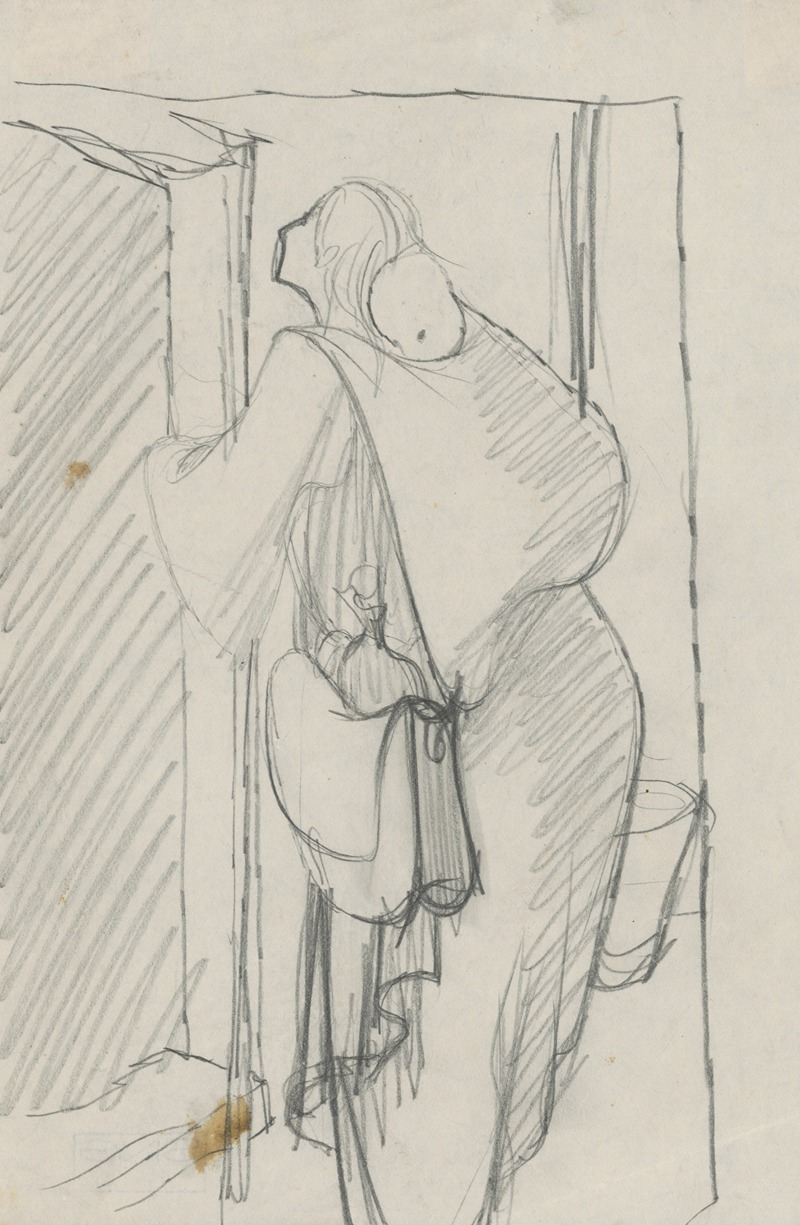 Woman with a Child on her Back — Ján Novák