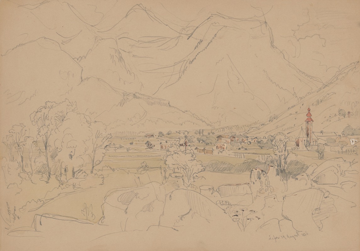 Mountain Village by Ян Новопаcky, 1886 — digital art print download