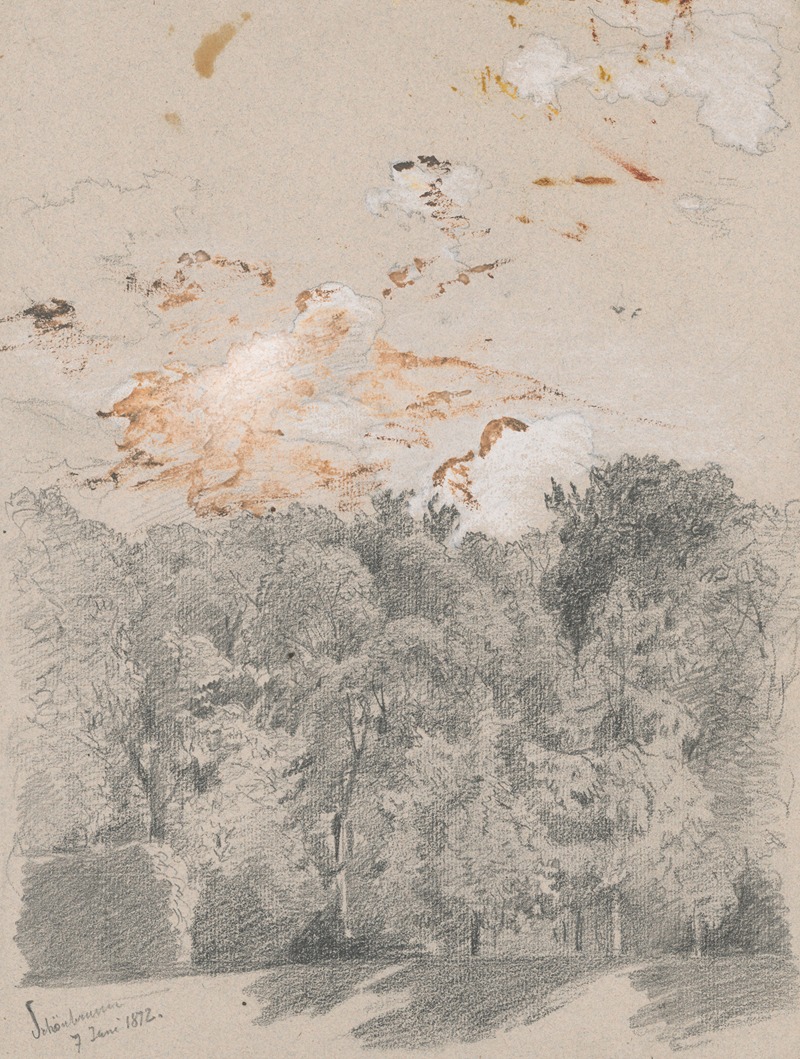 Trees – Motif from Schönbrunn Park by Ян Новопаcky — digital art print download