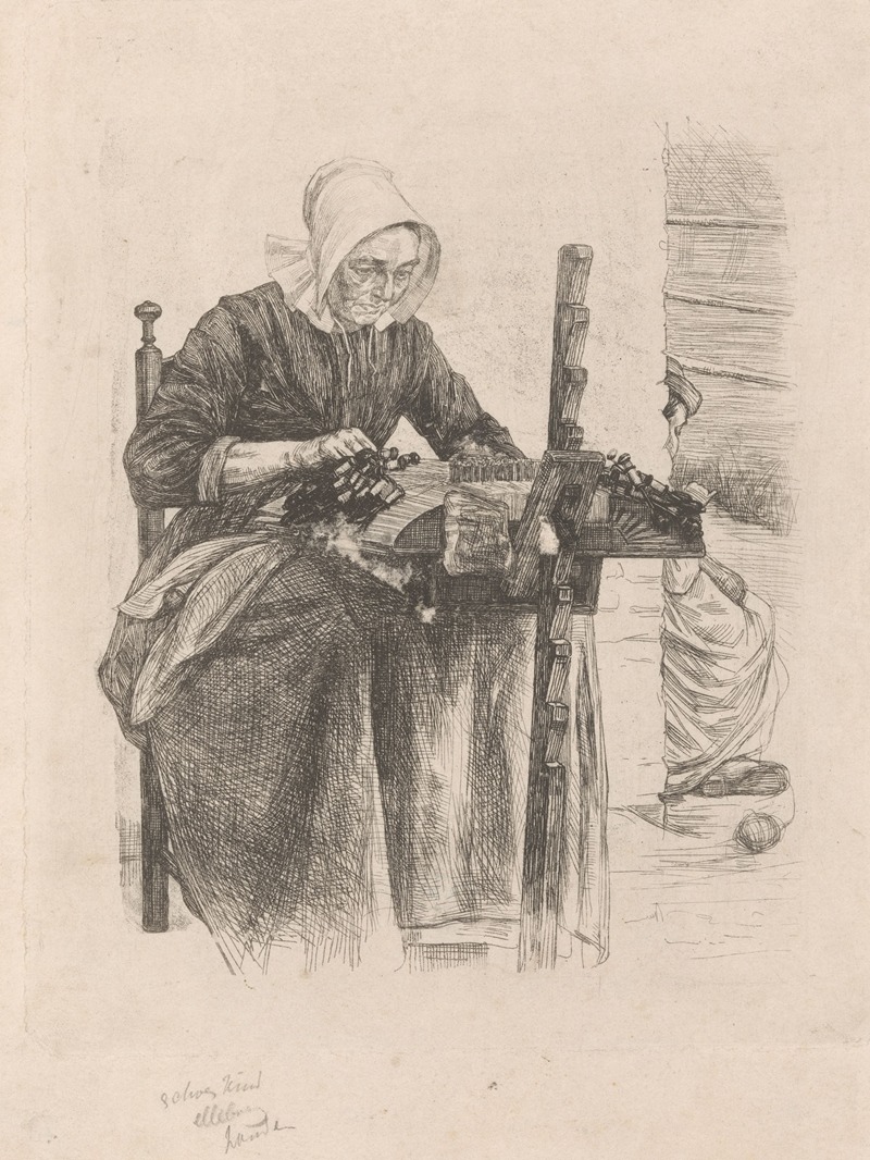 Kantwerkster te 's Gravemoer by Ян Вет, 1885 — digital art print download