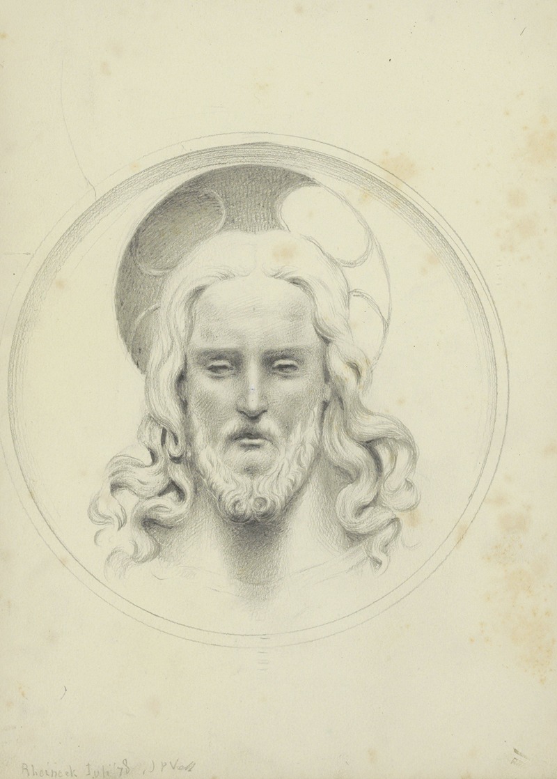 Kop van Christus met een nimbus — Jan Veth
